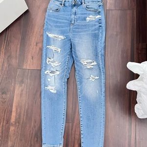 American Eagle Ne(X)t Level High Waisted Stretch Ripped Jeggings